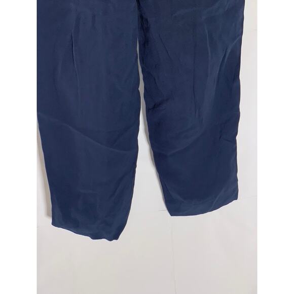 J.CREW Women's Blue/Yellow Double Stripe Crepe Pull-On Track Pants SZ 0 - Picture 4 of 10